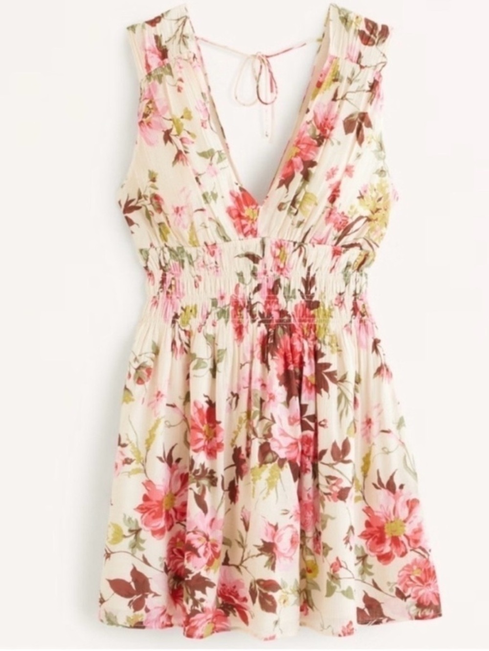 NWOT Abercrombie & Fitch smocked floral mini dress